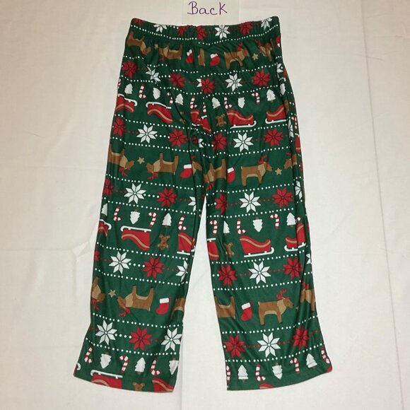 Carter's Boys Size 4 2 Piece Coat Style Green Fair Isle Christmas Pajamas NWT - Picture 7 of 10